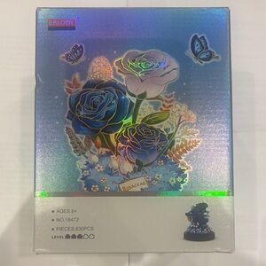 Blue and White Floral Building Set